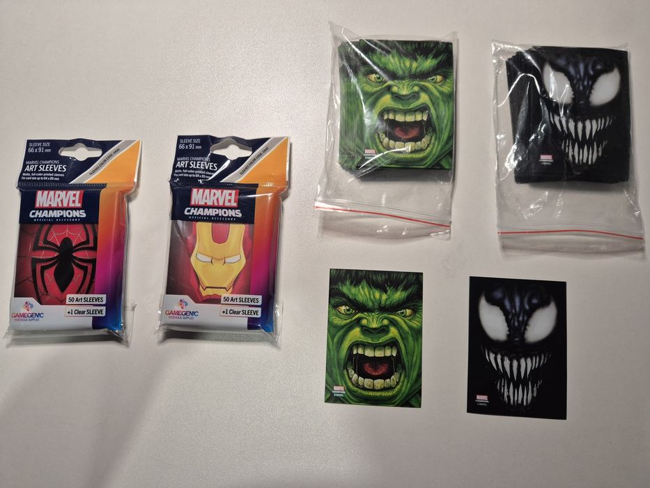 Koszulki Gamegenic Marvel Champions LCG Spiderman Ironman Venom Hulk