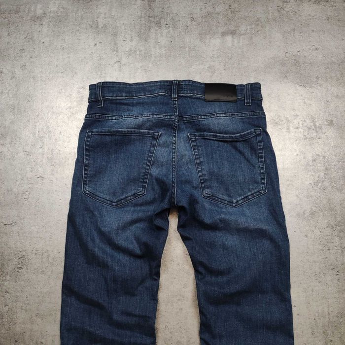 MĘSKIE Spodnie Slim Fit Granatowe Hugo Boss Eleganckie PREMIUM Classic