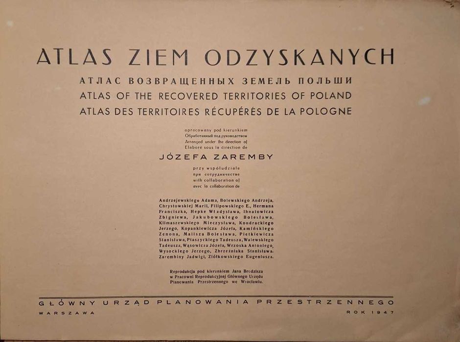 Atlas Ziem odzyskanych - Józef Zaremba
