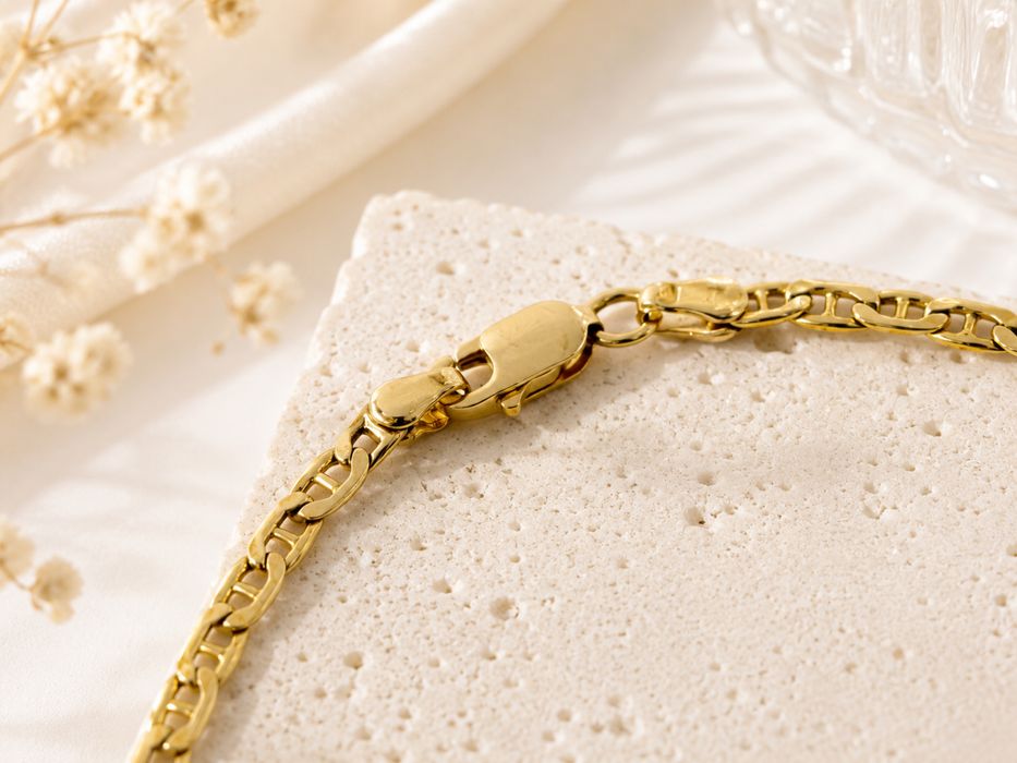 Złota bransoletka na kostkę 585 dł.29,5 cm waga 2,97 g