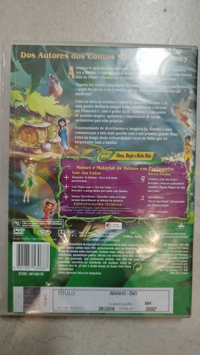 Sininho DVD - Animação