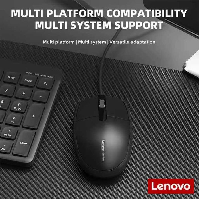 Mysz komputerowa Lenovo Services Wired Mouse M280 USB czarna
