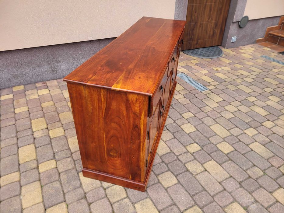 Kolonialna Komoda Z Litego Drewna Paslisander