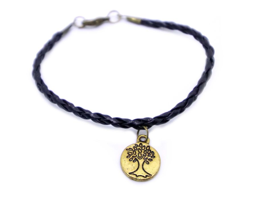 bransoletka szczęścia rzemień drzewo