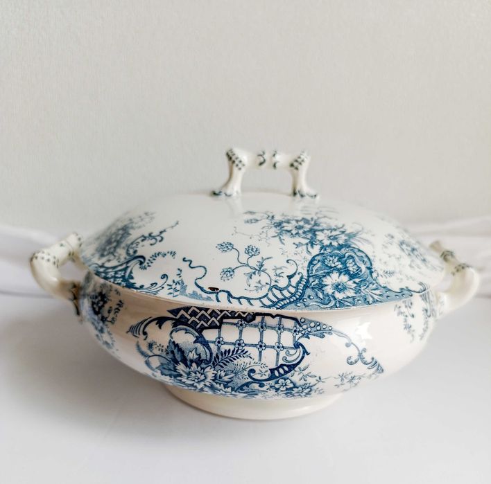 Terrina com Travessa em Faiança