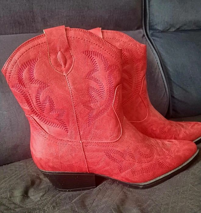 Kowbojki czerwone rozm 42