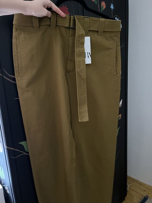 Штани (брюки) Zara, колір хакі, L