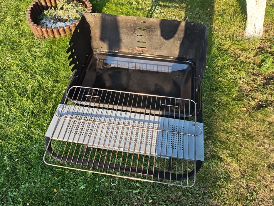Grill węglowy MIRPOL MIR404 53×33,5 cm | Wózek | Bardzo dobry stan