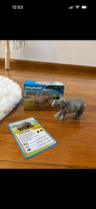 brinquedo playmobil rinoceronte