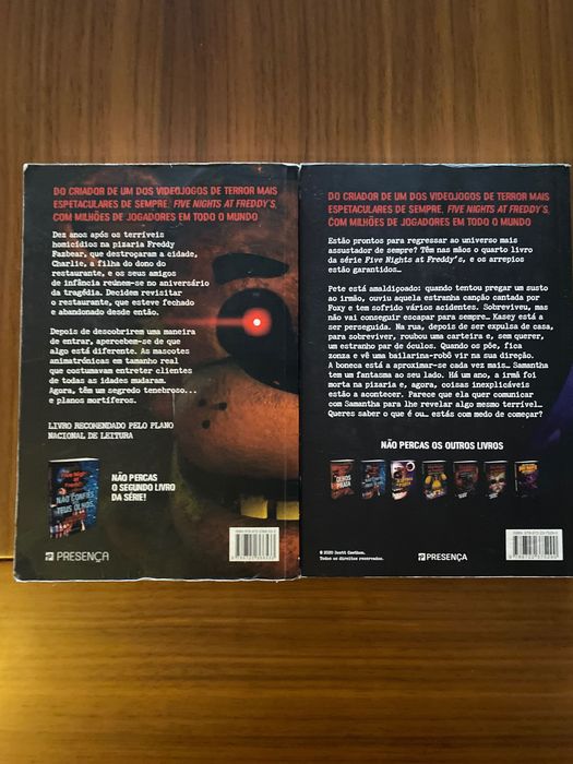 Livros 1 e 4 Five nights at Freddy’s