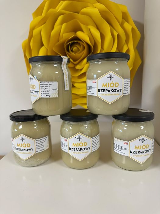 Miód Rzepakowy z Własnej pasieki 650g