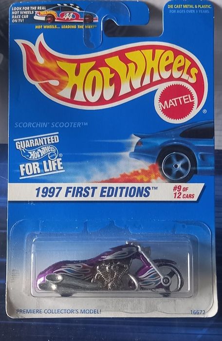 Conjunto 4 - scorchin scooter hot wheels