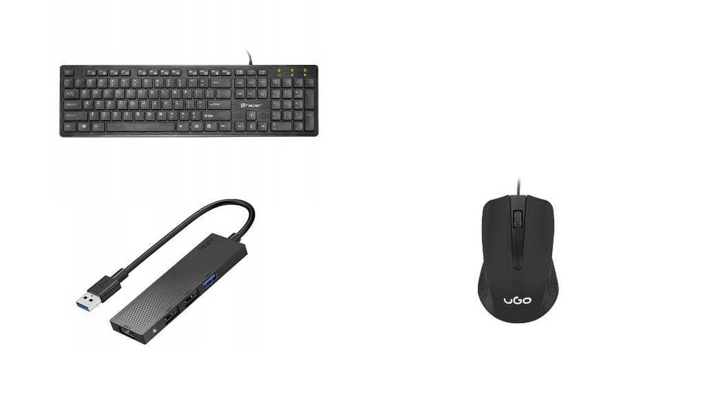 Zestaw biurowy TRACER OFIS + UGo UMY-1213 + HUB 4w1 + podkładka