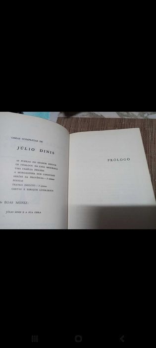 Livro de capa rija - Cartas e Esboços Literários - Júlio Dinis
