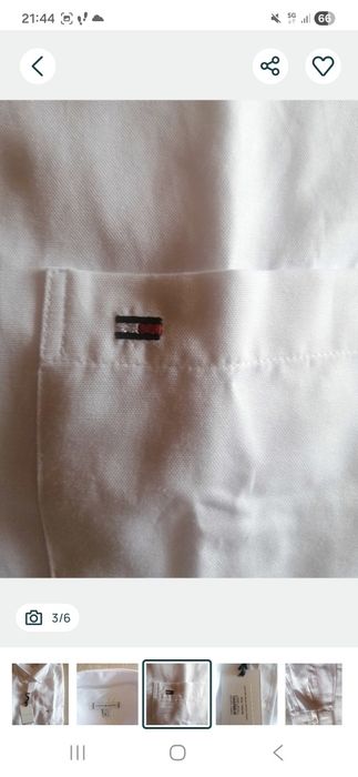 Koszula męska biała Tommy Hilfiger - rozmiar XL