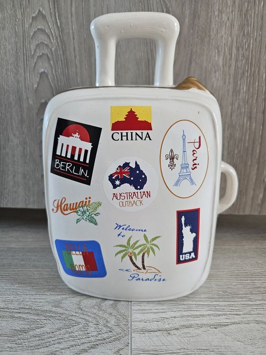 Skarbonka walizka ceramiczna