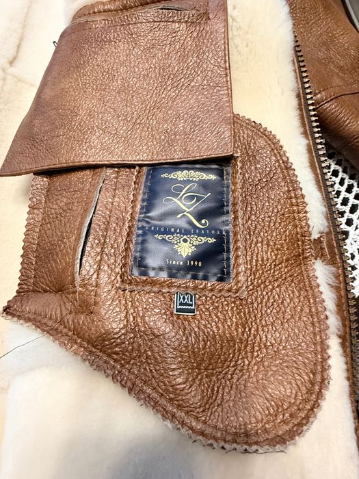 Kożuch męski pilotka z naturalnej skóry