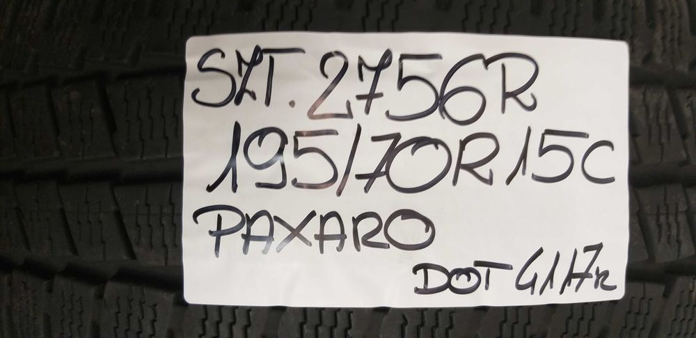Szt2756R Sztuka 195/70R15C Paxaro dot.4117