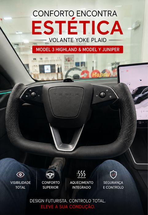VOLANTE YOKE Tesla Model 3 Highland & Model Y Juniper - 2024 - 2026