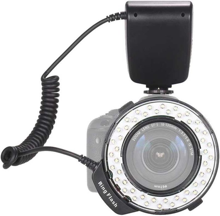 Ring Flash Macro LED HD-130 Iluminação Profissional p/ Macrofotografia