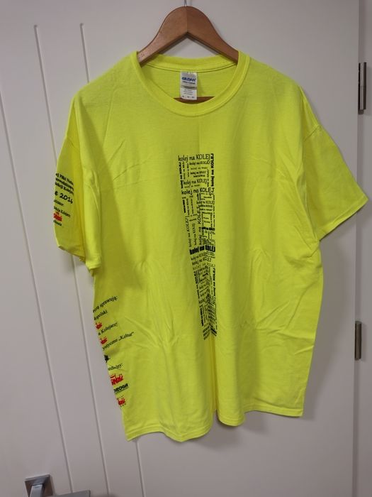 Koszulka Jaskrawa Neon Solidarność Kolejarze Barcice 2016 XL Gildan