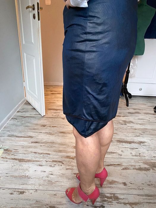 Li parie spódnica tuba ołówkowa nowa skóra elastyczna L 40