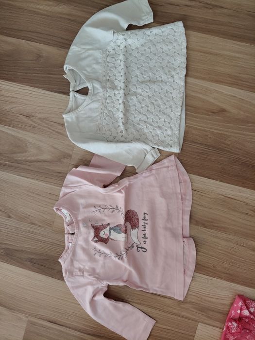 Zestaw, paka ubrań dla dziewczynki, body, bluzka, spodnie, rozmiar 68