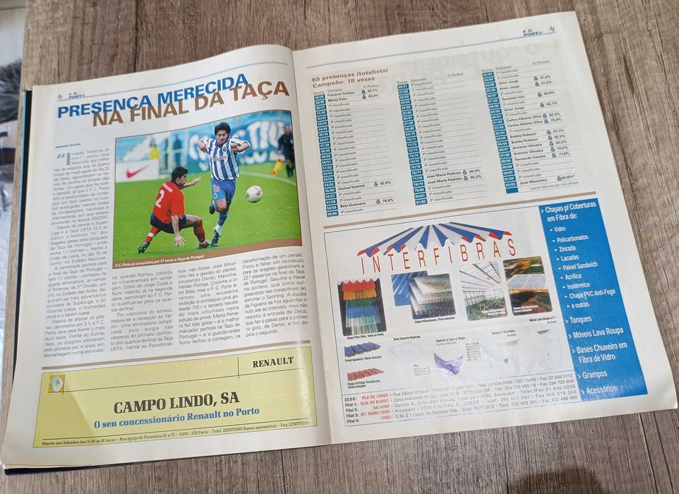 Revista Futebol JN  - Inesquecível - Taça UEFA - O Ano do Dragão 2003