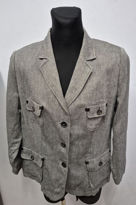 BOGNER roz. 48 3XL lniana marynarka damska linen jacket premium