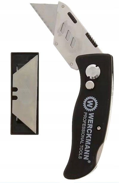 nóż trapezowy składany +5 ostrzy stal japońska sk5