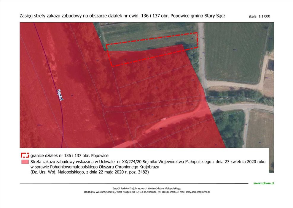 Działka rolno budowlana Stary Sącz Popowice