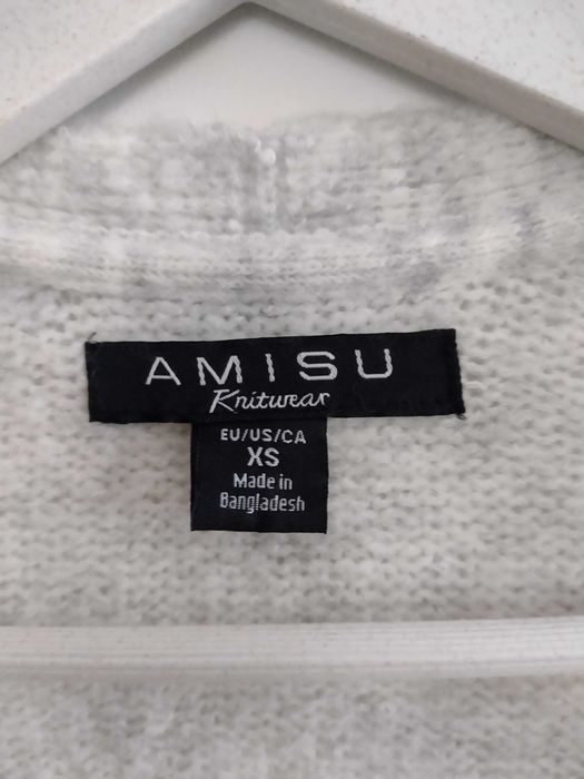 Sweter damski długi jasnoszary Amisu , XS