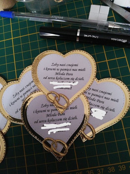 Bileciki na kołacz weselny