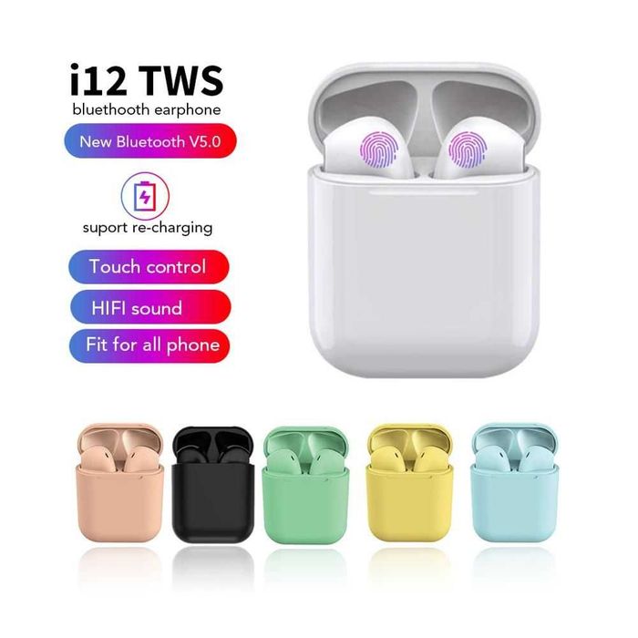 Беспроводные Наушники Apple AirPods i12 TWS - Сенсорные - работает 1