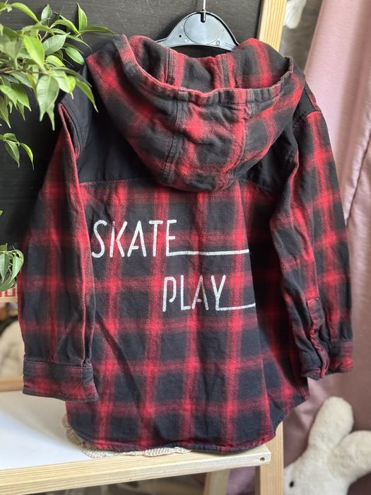 Тепла сорочка в клітинку zara 116(110) на хлопчика