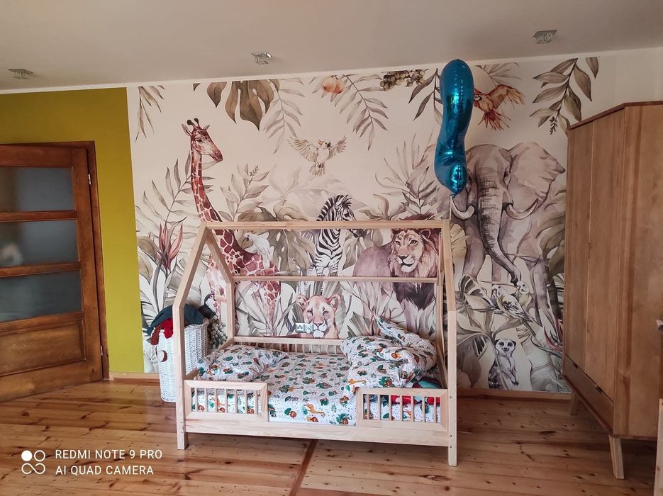 Łóżko domek Luletto 160x90 ze stelażem i materacem