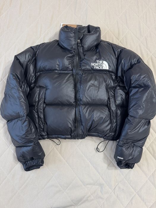 Nowa kultowa, puchowa kurtka The North Face Nuptse Short Cropped 700 -Rozmiar XS/czarna