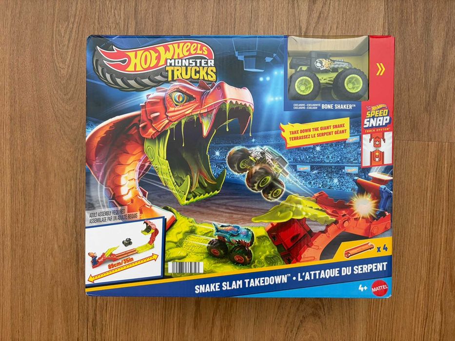 Hot Wheels - Monster Trucks - Snake Slam Takedown - NOVO