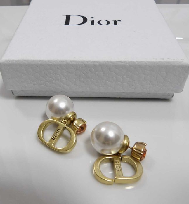 Perła, zawieszka, kryształ-kolczyki Dior