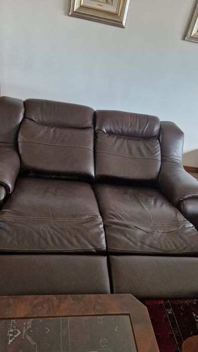 Sofa de pele extensível Chateaux d'Ax -  Preço Negociáv