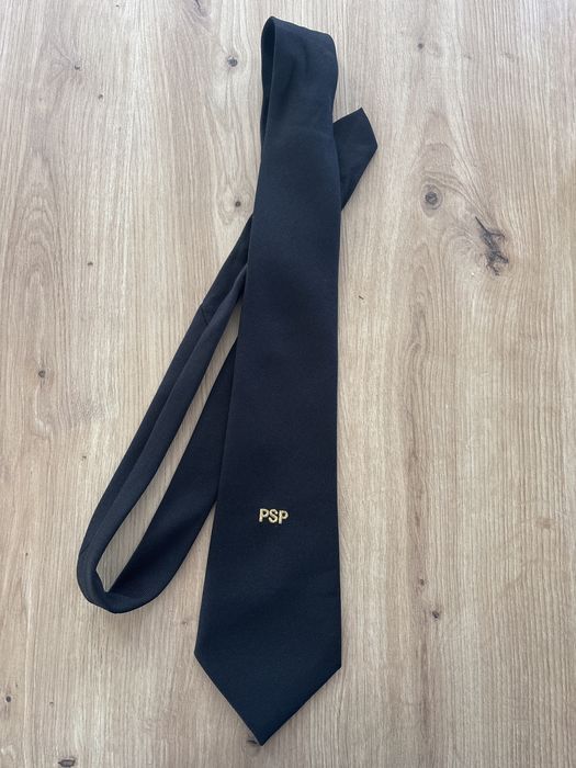 Krawat czarny PSP galowy wyjściowy do mundury
