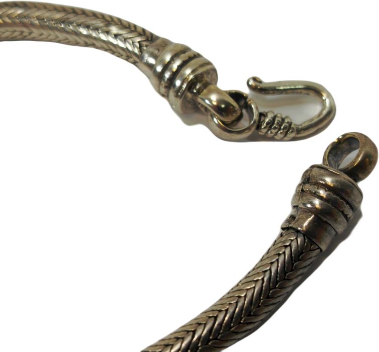 Srebrna bransoletka żmijka 38,5g 925