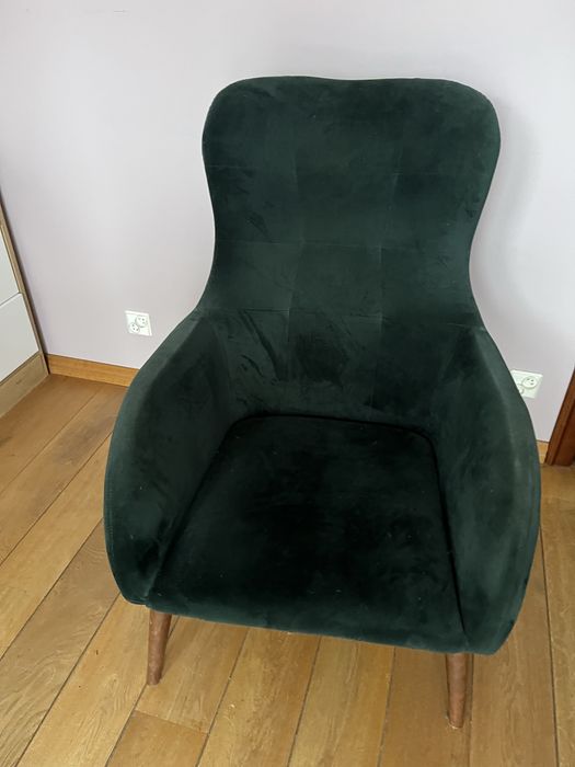 Fotel uszak butelkowa zielen