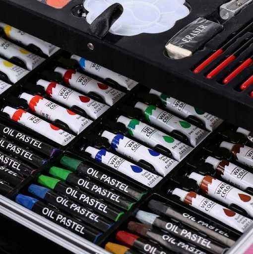 Zestaw Artystyczny dla Dzieci z Walizką Niebieski 145 elementów