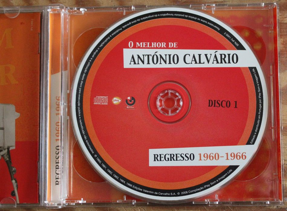 CD duplo António Calvário - O Melhor de António Calvário, Regresso 1960 - 1966  (2008)