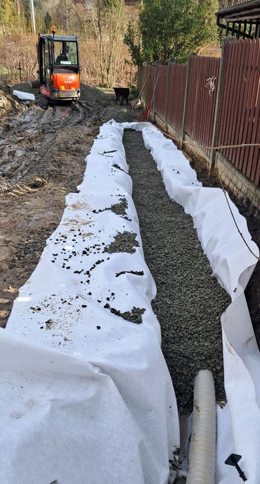 Wynajem minikoparka ,od 100zł netto/23%vatwywrotka, drenaż wolne termi