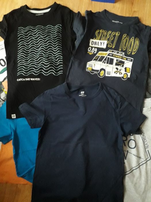 Koszulki 9 szt. bluzeczki t-shirt 134/140