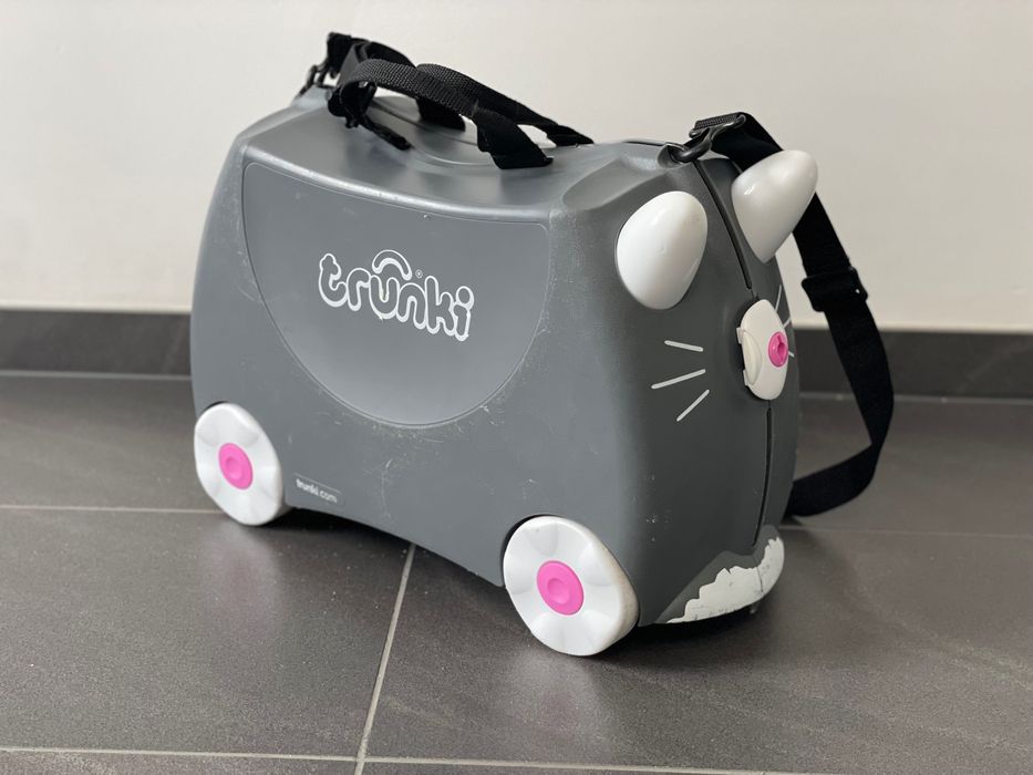 Trunki Walizka Kot Szary