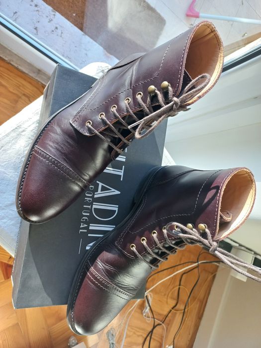 Botas em couro homem 41 castanhas como novas