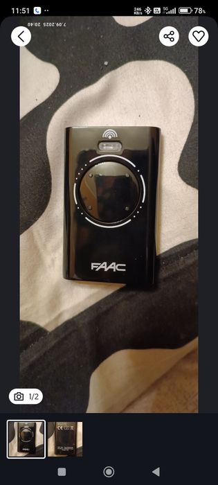 1sztuka FAAC XT4 slh 868mhz